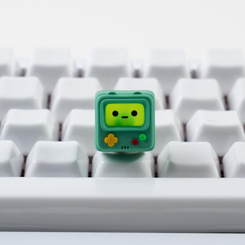 ULTRAEQUIP Artisan Keycaps, Cute Retro Game Consoler-Shpaed Keycaps, Shine Through Resin Handmade, Single 1U Replace Key for ESC Key Mechanical Keyboard (Green) - Image 2